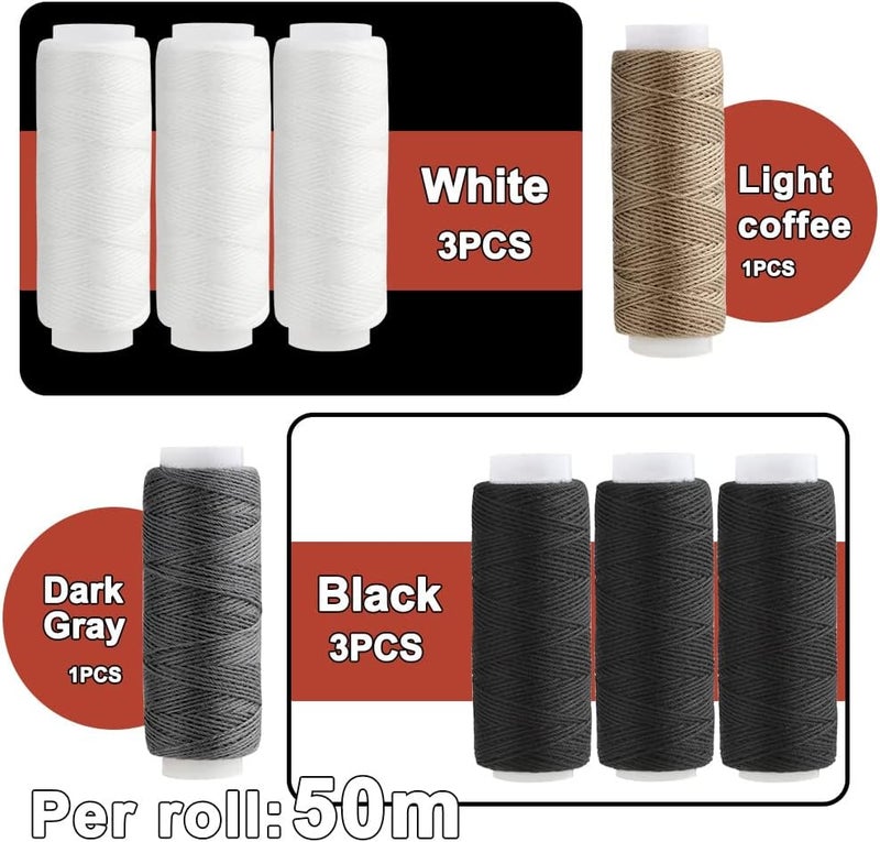MORFEN Sewing Kit for Adults, 38 Pcs Heavy Duty Sewing Kit, Needle and Thread Kit with Hand Sewing Needles 8 Upholstery Thread, Upholstery Repair Kit for Carpet Canvas DIY Sewing Repair - Image 2